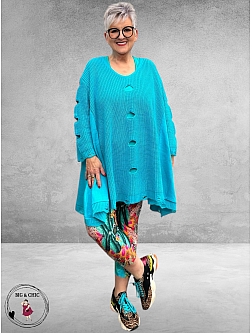 AKH Trui  Oversize A-Lijn Aqua 